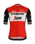 SANTINI Kurzarm Fahrradtrikot - TREK 2019 BLEND - Rot/Weiß/Schwarz