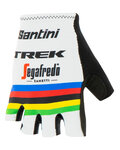SANTINI Fingerlose Fahrradhandschuhe - TREK SEGAFREDO 2020 - Weiß/mehrfarbig