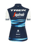 SANTINI Kurzarm Fahrradtrikot - TREK 2020 LADY - Weiß/Blau