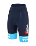 SANTINI Fahrradshorts ohne Träger - TREK SEGAFREDO 2022 LADY FAN LINE - Blau