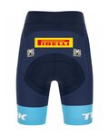 SANTINI Fahrradshorts ohne Träger - TREK SEGAFREDO 2022 LADY FAN LINE - Blau