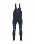 SANTINI Lange Fahrradhose mit Trägern - TREK 2022 FACTORY RACING CX WINTER - Blau