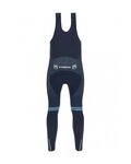 SANTINI Lange Fahrradhose mit Trägern - TREK 2022 FACTORY RACING CX WINTER - Blau