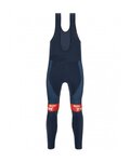 SANTINI Lange Fahrradhose mit Trägern - TREK SEGAFREDO 2022 FAN LINE WINTER - Rot/Blau