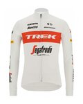 SANTINI Langarm Fahrradtrikot für den Winter - TREK SEGAFREDO 2022 WINTER - Weiß/Rot