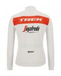 SANTINI Langarm Fahrradtrikot für den Winter - TREK SEGAFREDO 2022 WINTER - Weiß/Rot
