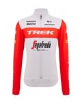 SANTINI Langarm Fahrradtrikot für den Winter - TREK SEGAFREDO 2023 WINTER - Rot/Weiß