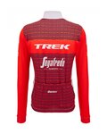 SANTINI Langarm Fahrradtrikot für den Winter - TREK SEGAFREDO 2023 WINTER - Rot/Weiß