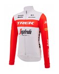 SANTINI Langarm Fahrradtrikot für den Winter - TREK SEGAFREDO 2023 WINTER - Rot/Weiß