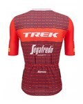 SANTINI Kurzarm Fahrradtrikot - TREK SEGAFREDO 2023 FAN LINE - Rot/Weiß