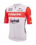 SANTINI Kurzarm Fahrradtrikot - TREK SEGAFREDO 2023 FAN LINE - Rot/Weiß