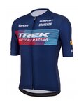 SANTINI Kurzarm Fahrradtrikot - TREK 2023 FACTORY RACING - Blau