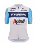SANTINI Kurzarm Fahrradtrikot - TREK SEGAFREDO 2023 LADY FAN LINE - Hellblau/Weiß