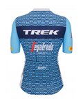 SANTINI Kurzarm Fahrradtrikot - TREK SEGAFREDO 2023 LADY FAN LINE - Hellblau/Weiß