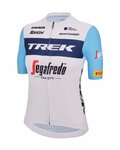 SANTINI Kurzarm Fahrradtrikot - TREK SEGAFREDO 2023 LADY FAN LINE - Hellblau/Weiß