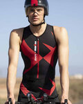 SANTINI Fahrradoverall - X IRONMAN CUPIO - Schwarz/Rot