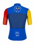 SANTINI Kurzarm Fahrradtrikot - NIBALI SQUALO - Rot/Blau/Gelb
