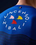SANTINI Kurzarm Fahrradtrikot - NIBALI SQUALO - Rot/Blau/Gelb