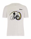 SANTINI Kurzarm Fahrrad-Shirt - TT UCI OFFICIAL - Weiß
