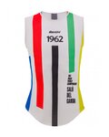 SANTINI Ärmelloses Fahrrad-Shirt - UCI SALO' DEL GARDA 1962 - Regenbogen/Weiß