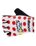 SANTINI Fingerlose Fahrradhandschuhe - TOUR DE FRANCE 2024 - Weiß/Rot