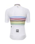 SANTINI Kurzarm Fahrradtrikot - UCI WORLD CHAMPION MASTER - Weiß/Regenbogen