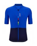 SANTINI Kurzarm Fahrradtrikot - UCI RIGA - Blau/Schwarz