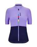 SANTINI Kurzarm Fahrradtrikot - UCI RIGA LADY - Blau/Lila