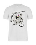 SANTINI Kurzarm Fahrrad-Shirt - UCI FLANDERS RIDER - Weiß