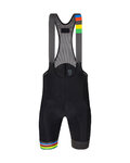 SANTINI Kurze Fahrradhose mit Trägern - UCI RAINBOW 2021 - Schwarz/Regenbogen