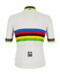 SANTINI Kurzarm Fahrradtrikot - UCI WORLD CHAMP ECO - Regenbogen/Weiß