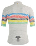 SANTINI Kurzarm Fahrradtrikot - UCI WORLD CHAMP 100 - Weiß/Regenbogen