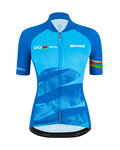 SANTINI Kurzarm Fahrradtrikot - UCI WORLD ECO LADY - Hellblau