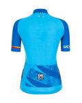 SANTINI Kurzarm Fahrradtrikot - UCI WORLD ECO LADY - Hellblau