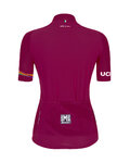 SANTINI Kurzarm Fahrradtrikot - UCI WORLD ECO LADY - Cyclamen
