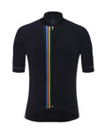 SANTINI Kurzarm Fahrradtrikot - UCI RAINBOW - Schwarz