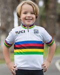 SANTINI Kurzarm Fahrradtrikot - UCI KIDS - mehrfarbig/Weiß