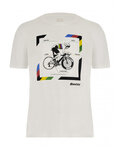 SANTINI Kurzarm Fahrrad-Shirt - ROAD UCI OFFICIAL - Weiß