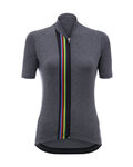 SANTINI Kurzarm Fahrradtrikot - UCI RAINBOW LADY - Grau