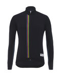 SANTINI Langarm Fahrradtrikot für den Winter - UCI RAINBOW WINTER - Schwarz