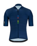 SANTINI Kurzarm Fahrradtrikot - UCI RAINBOW CLASSE - Blau