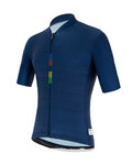 SANTINI Kurzarm Fahrradtrikot - UCI RAINBOW CLASSE - Blau