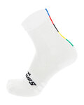 SANTINI Klassische Fahrradsocken - UCI RAINBOW - Weiß