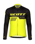 SCOTT Langarm Fahrradtrikot für den Sommer - RC TEAM 10 SUMMER - Gelb/Schwarz