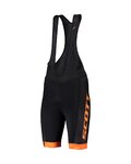 SCOTT Kurze Fahrradhose mit Trägern - RC TEAM - Schwarz/Orange