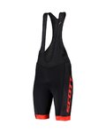 SCOTT Kurze Fahrradhose mit Trägern - RC TEAM - Schwarz/Rot