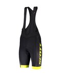 SCOTT Kurze Fahrradhose mit Trägern - RC TEAM - Schwarz/Gelb
