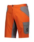 SCOTT Fahrradshorts ohne Träger - TRAIL FLOW - Orange/Grau