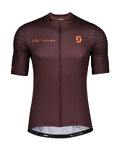 SCOTT Kurzarm Fahrradtrikot - RC TEAM 10 - bordeaux/Orange