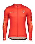 SCOTT Langarm Fahrradtrikot für den Sommer - RC TEAM 10 SUMMER - Rot/Weiß